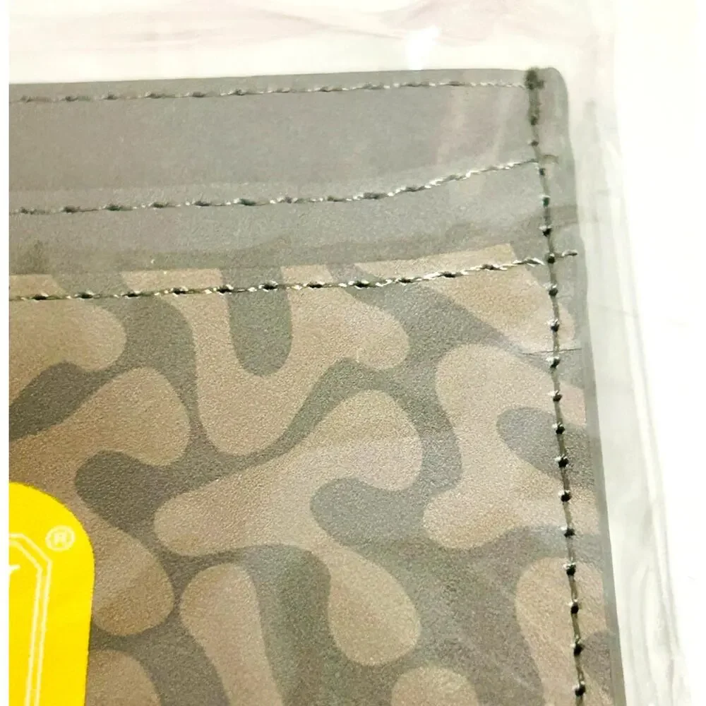 NWT Slim Card Holder Wallet Gray Camo Card Case RFID Style Minimalist Wallet